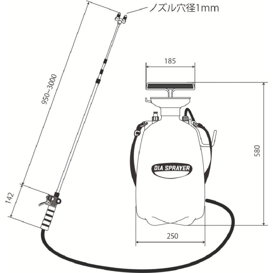 フルプラ ダイヤスプレープレッシャー式噴霧器12L 7800 【直送品