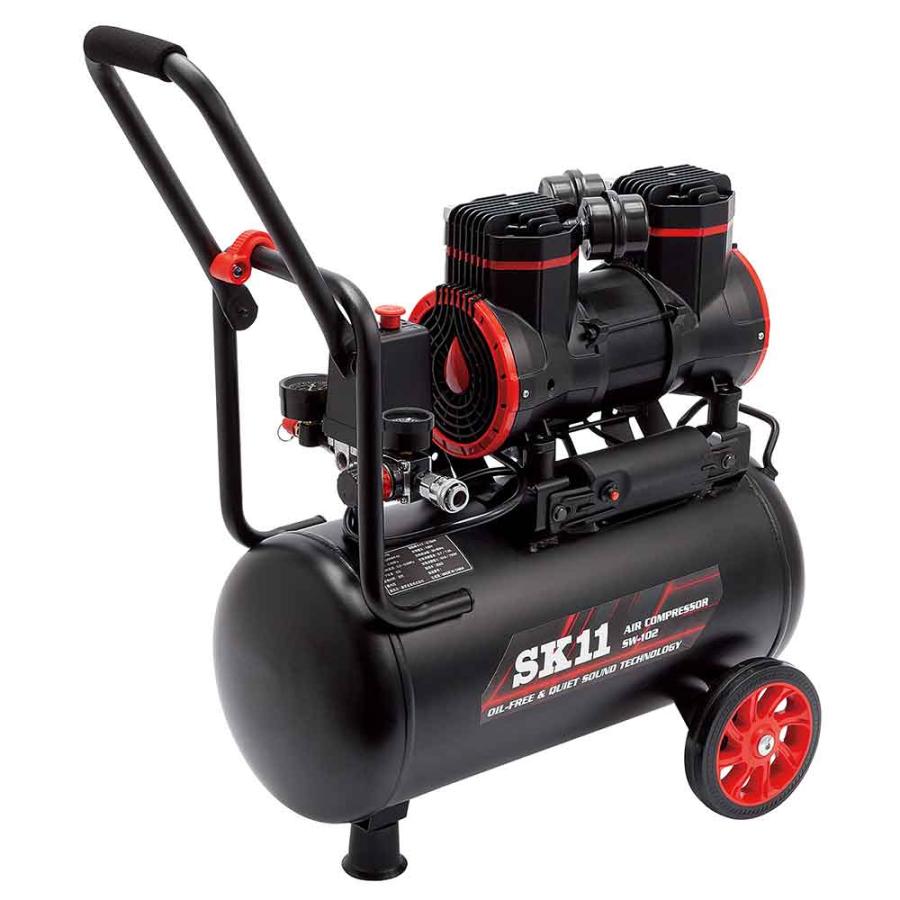 エアコンプレッサSW-102 SW-L20MPF-01 【直送品】 返品・キャンセル 
