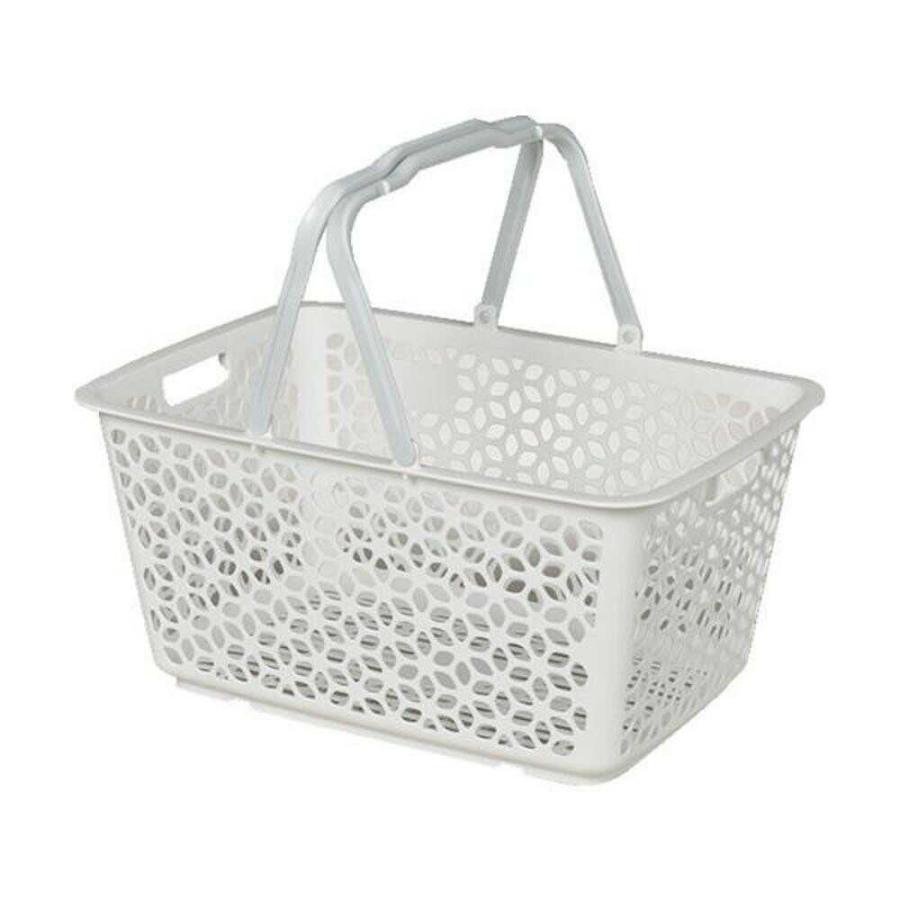 ヒマラヤ化学 ハンドル積み重ねバスケット ホワイト : サンドラッグe