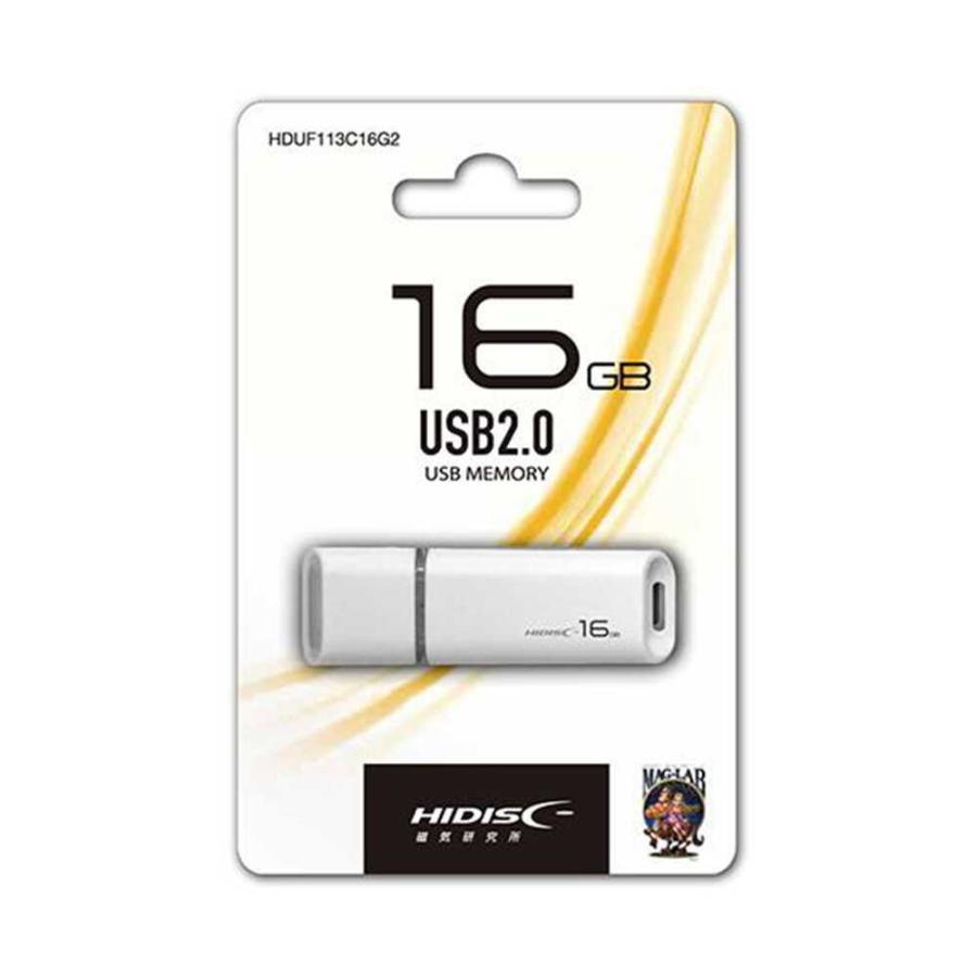 HIDISC フラッシュドライブ 白 キャップ式 USB2.0 16GB 1個｜sundrugec｜02