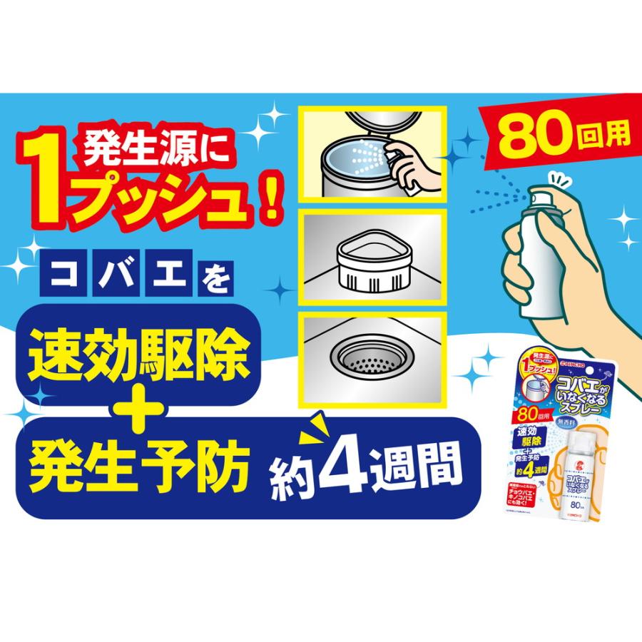 キンチョー 大日本除虫菊 KINCHO コバエがいなくなるスプレー 80 キンチョー 大日本除虫菊 KINCHO コバエがいなくなるスプレー 80