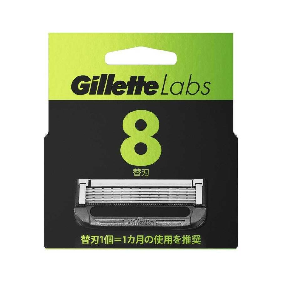 Gillette Labs ジレットラボ 角質除去バー搭載 替え刃 8個入×2 ジレット Gillette Labs 角質除去バー搭載 髭剃り カミソリ 男性 替刃