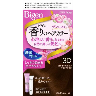 【医薬部外品】ビゲン 香りのヘアカラー クリーム 3D 落ち着いた明るいライトブラウン 40g＋40g