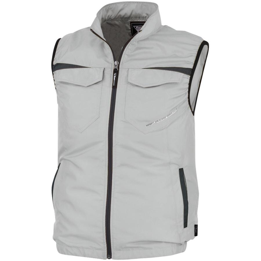 空調服ベストXE98011-22-3L シルバーグレー 【直送品】 返品
