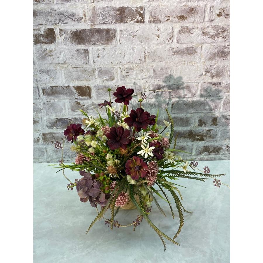 造花】 チョコレートコスモスのオータムブーケ インテリアフラワー