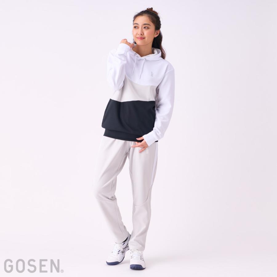 プルオーバー ゴーセン パーカー 白 GOSEN ゴーセン GOSEN W2442 裏