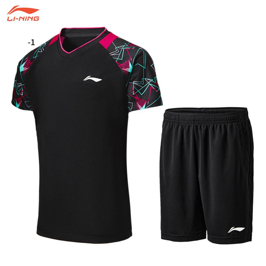 LI-NING LI-NING AATV026 ゲームシャツ+ハーフパンツ セット(ジュニア