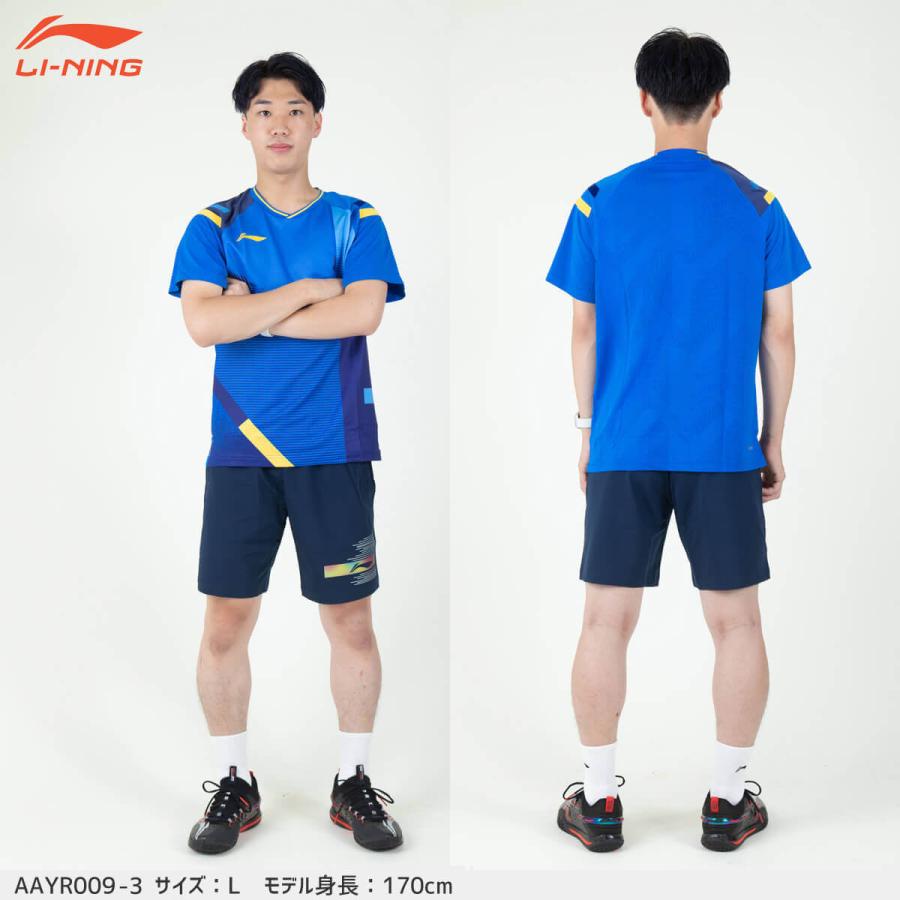 LI-NING AAYR009 ゲームシャツ バドミントンウェア(ユニ/メンズ