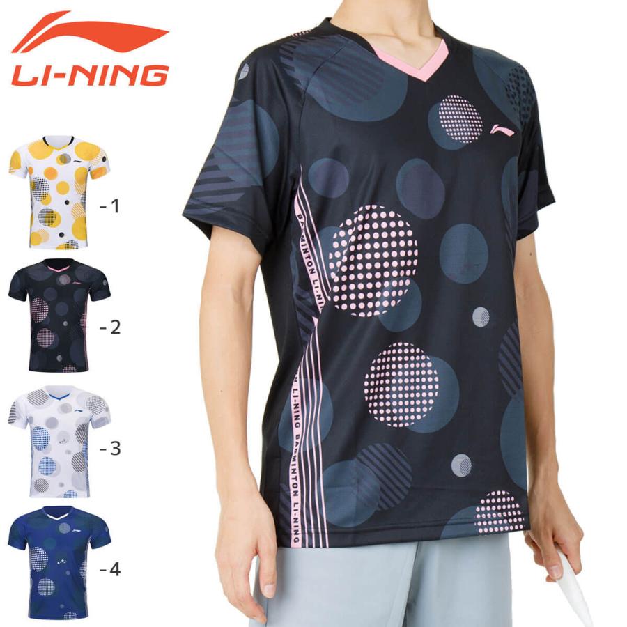 LI-NING LI-NING AAYR381 ゲームシャツ バドミントンウェア(ユニ