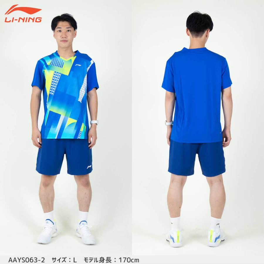 LI-NING LI-NING AAYS063 ゲームシャツ バドミントンウェア(ユニ