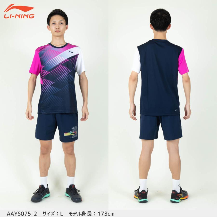 LI-NING LI-NING AAYS075 ゲームシャツ バドミントンウェア(ユニ