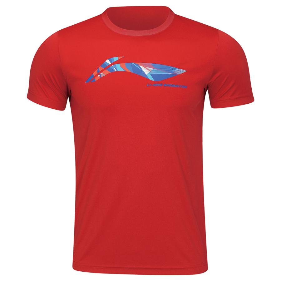 LI-NING LI-NING AHSR787 トレーニングTシャツ ロゴ バドミントン