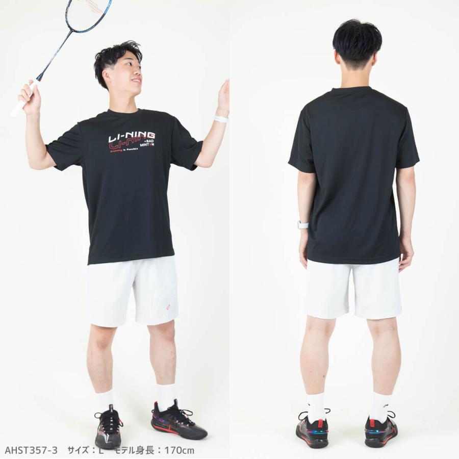 LI-NING LI-NING AHST357 トレーニングTシャツ バドミントンウェア