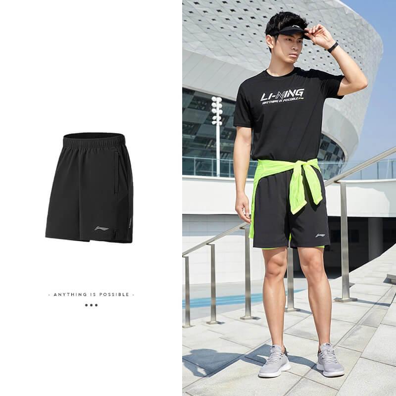 LI-NING LI-NING AKSS345ハーフパンツ バドミントンウェア(ユニ