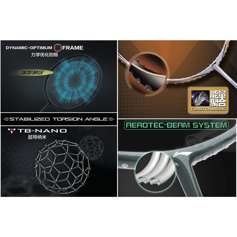 LI-NING TurboCharging 7TF バドミントンラケット LI-NING LI-NING TURBO CHARGING 7TF AYPK088(AEROTEC BEAM SYSTEM