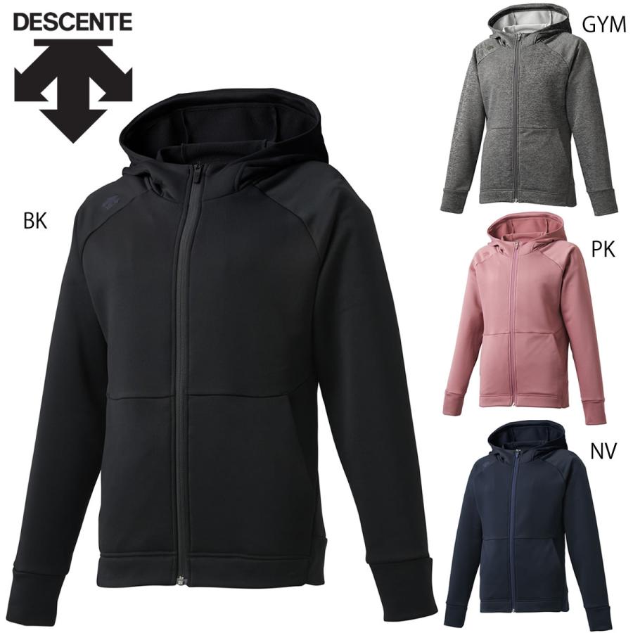【新品未使用】DESCENTE　 トレーニングウェア 　パーカー　ジャージ　黒 DESCENTE DMWQJF20 ライトスムーススウェット フルジップパーカー