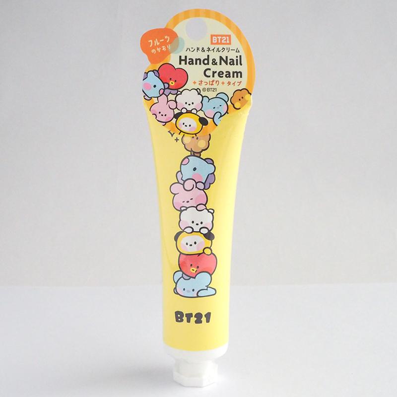 BT21 ネイル＆ハンドクリーム イエロー フルーツの香り さっぱり