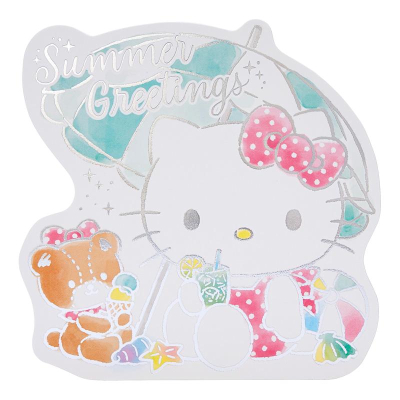 サマーカード ダイカット ハローキティ パラソル(1枚入り) JSP 32-4