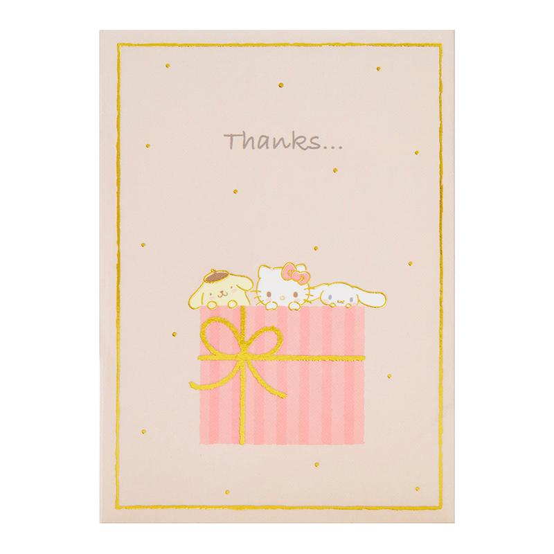 メッセージカード　サンリオ サンキューカード ミニカード 箱から飛び出す サンリオキャラクターズ