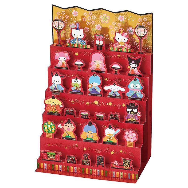 春カード ひな祭り サンリオキャラクターズ ひな段飾り JHN3-6 655694