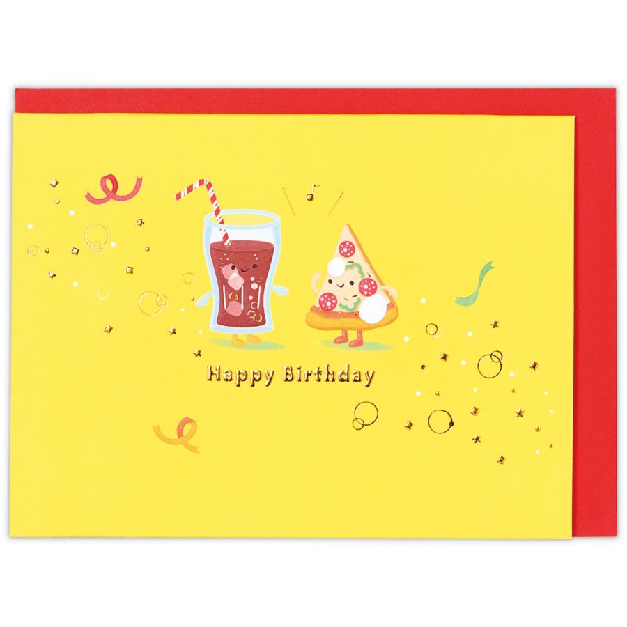 バースデーカード 立体ベスト・ピザとコーラ 811778 日本ホールマーク