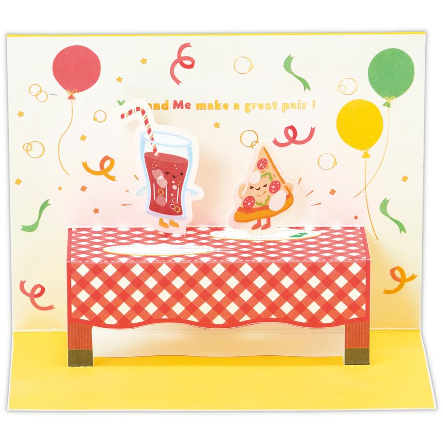 バースデーカード 立体ベスト・ピザとコーラ 811778 日本ホールマーク