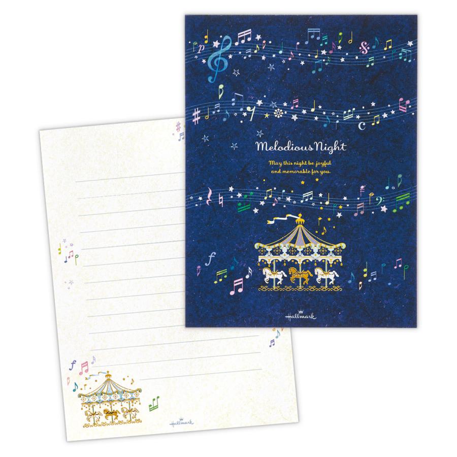 レターパッド メロディアスナイト 827922 日本ホールマーク 文具 大人