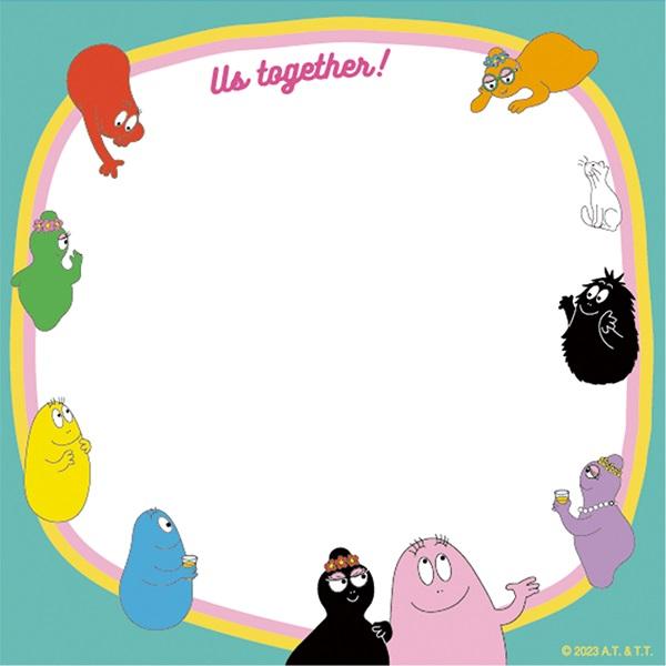 バーバパパ 4柄入りスクエアメモ ファミリー BBN-310 グリーティング