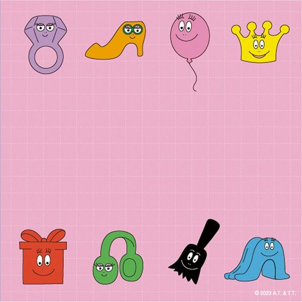 バーバパパ 4柄入りスクエアメモ ファミリー BBN-310 グリーティング