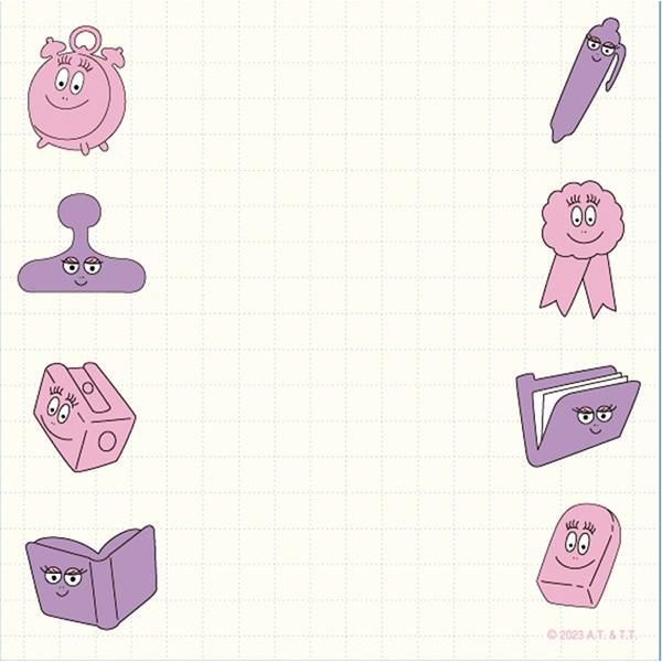 バーバパパ 4柄入りスクエアメモ パパ BBN-311 グリーティングライフ