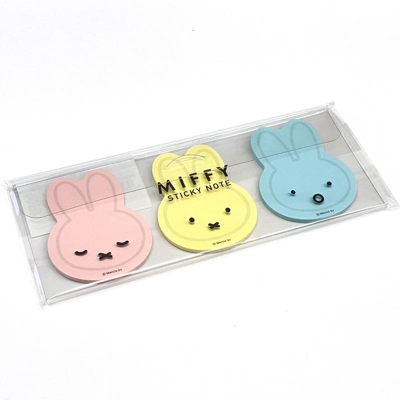 ミッフィー クリアケース ダイカット付箋 パステル BW25-19 スクエア square 2025winter 文具 大人 キャラクターグッズ