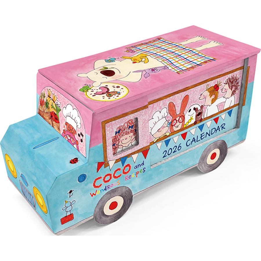 2026年度カレンダー 卓上 カーボックスカレンダー ココちゃん C-1737