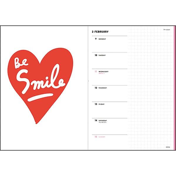 送料無料 2026年度ダイアリー 1月始まり B6ウィークリー シック CD