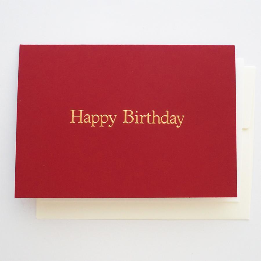 バースデーカード 金箔文字 ボルドー GB2032 イーズプロダクツ EASE