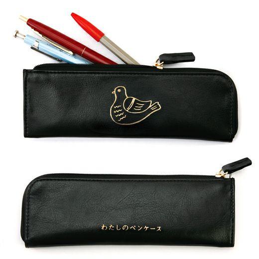 ニューレトロ ペンケース(鳥) ブラック 黒 GP078-BK ハイタイド : サン