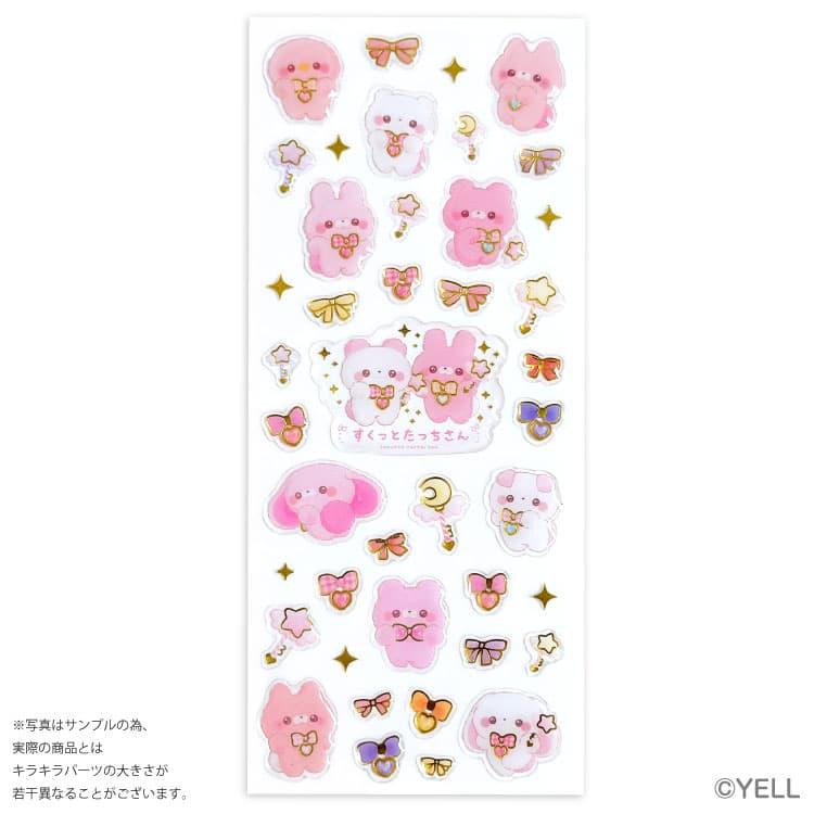 ドロップシール すくっとたっちさん/ピンクリボン L12-ST-623