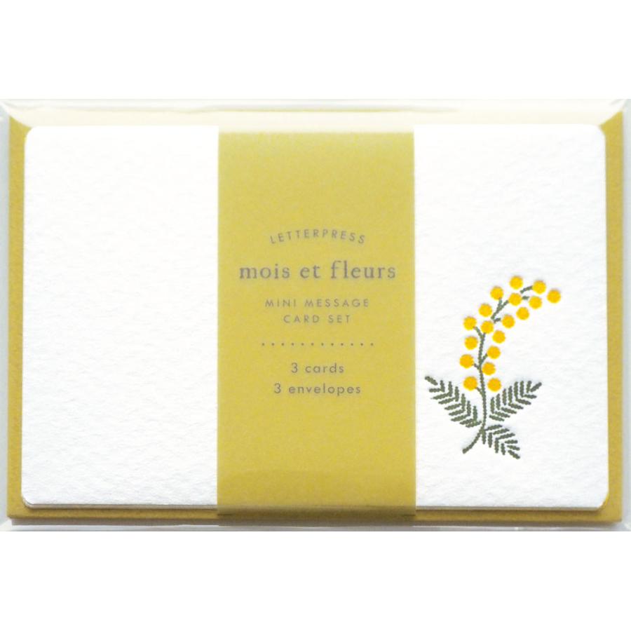 30%OFF】モワ・エ・フルール ミニメッセージカードセット mimosa