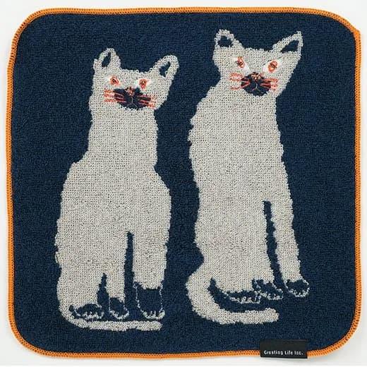 ミロコマチコ ハンドタオル ネコ MRZ-67 グリーティングライフ