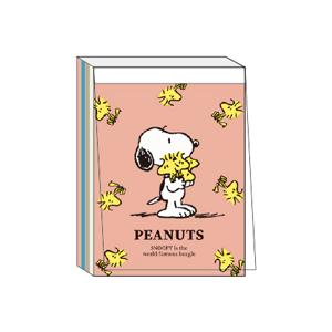 スヌーピー ミニメモパッド ピンク PA23-4 スクエア square PEANUTS