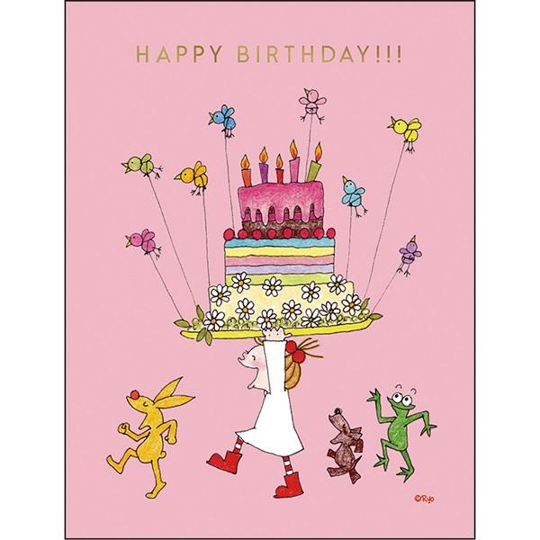 ココちゃん バースデーカード ケーキ ピンク RY-1061 グリーティング