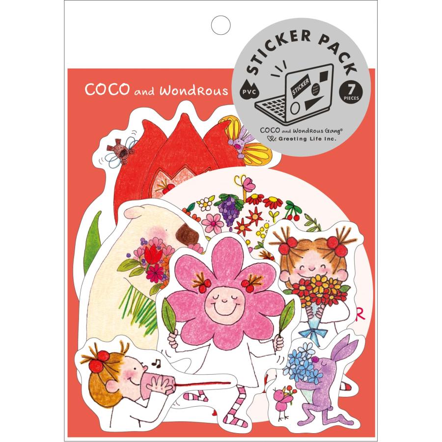 ココちゃん ステッカーパック RYCK-1132 グリーティングライフ