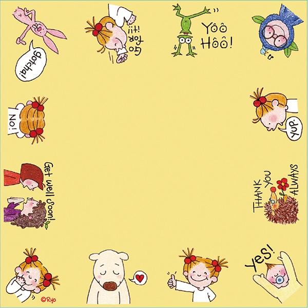 ココちゃん 4柄入りスクエアメモ トーキングココ イエロー RYN-1037