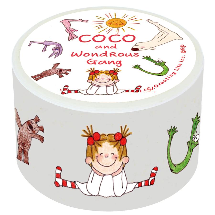 テープ・マスキングテープ coco ココ マスキングテープ（LoveYou）28mm幅 RYZ-949 グリーティング