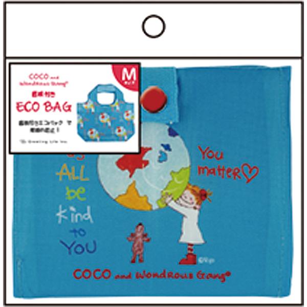 ココちゃん 底板付き エコバッグM アース RYZ-989 グリーティング
