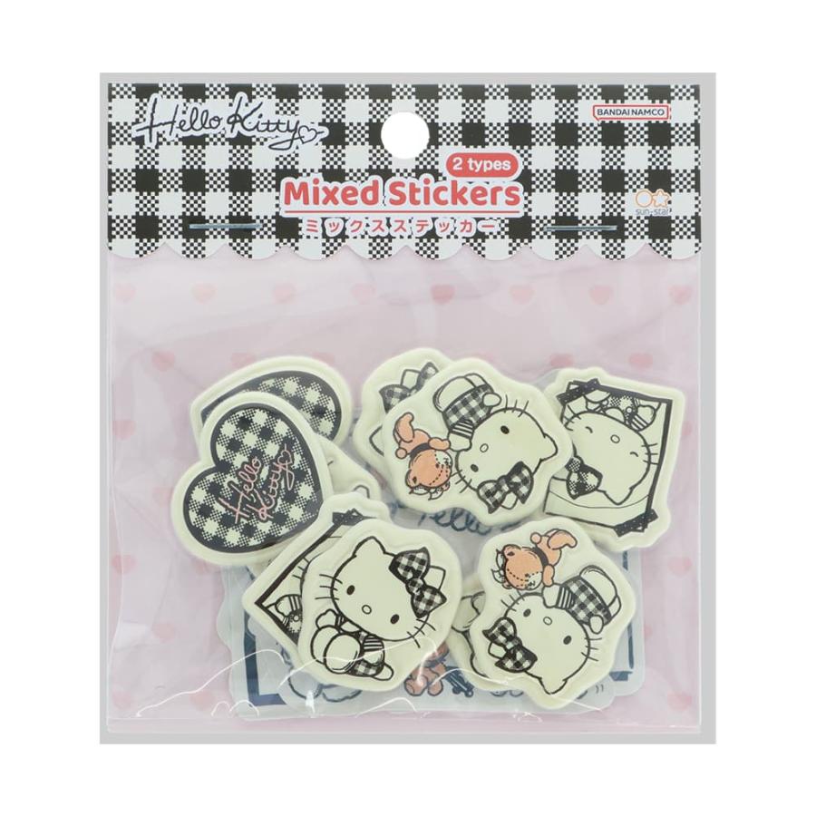 30%OFF】ハローキティ＆タイニーチャム ミックスシール ブラック