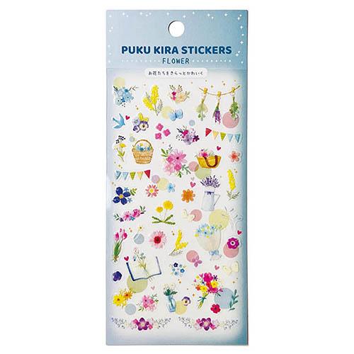 ぷくキラシール・フラワー t622012 パインブック 立体シール ぷっくり 交換 大人 子供 ご褒美 かわいい | 