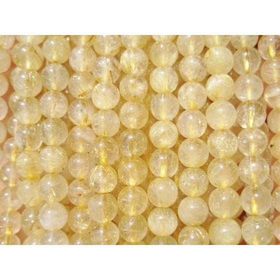 連売り商品 ゴールドルチルクォーツ 品質AAA Φ5.5±0.3mm : 天然石の