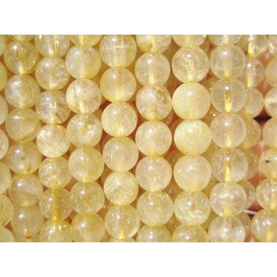 連売り商品 ゴールドルチルクォーツ 品質AAA Φ5.5±0.3mm : 天然石の