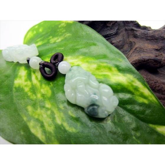 粒売り 翡翠ジェダイト 貔貅ヒキュウ 約20×12×5mm 右向き : 天然石のお