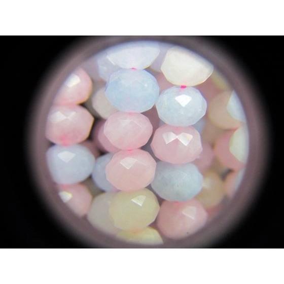 連売り商品 ミックスベリル ボタン多面カット 品質AAA 6.2×4.2mm 